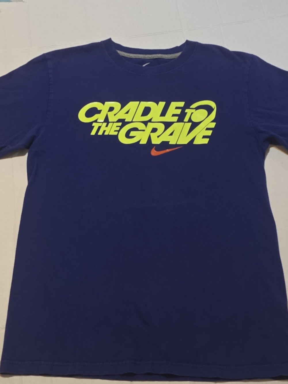Nike  "Cradle to the Grave" Graphic Tee - Navy